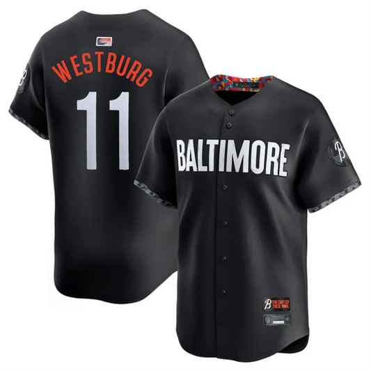B.Orioles #11 Jordan Westburg Player Black City Connect Replica Baseball Jerseys