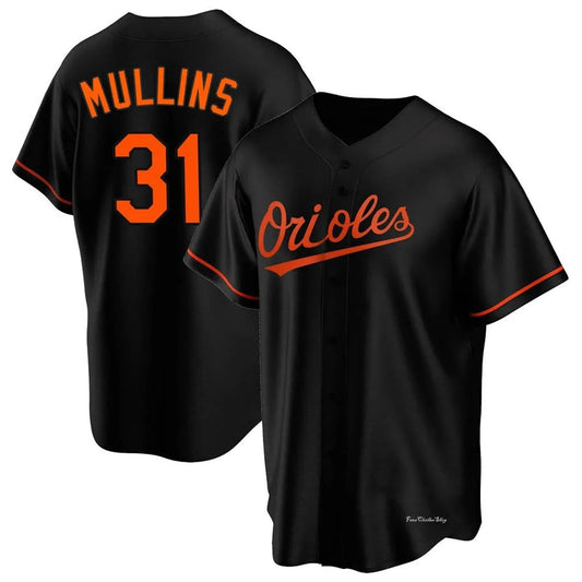 B.Orioles #31 Cedric Mullins Player Black Replica Game Baseball Jerseys