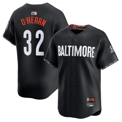 B.Orioles #32 Ryan O'Hearn Player City Connect Replica Black Baseball Jerseys