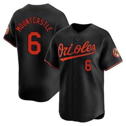B.Orioles #6 Ryan Mountcastle Player Black Limited Home Game Baseball Jerseys