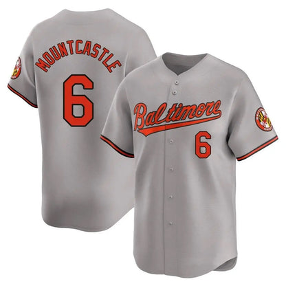B.Orioles #6 Ryan Mountcastle Player Gray Limited Home Game Baseball Jerseys