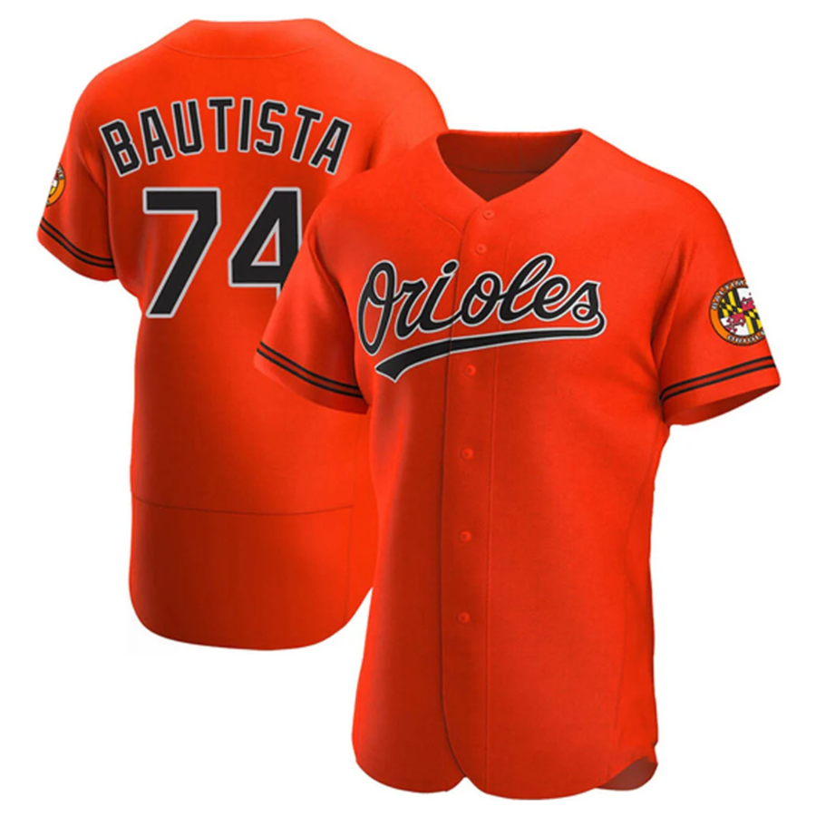 B.Orioles #74 Felix Bautista Player Orange Replica Limited Elite Baseball Jerseys