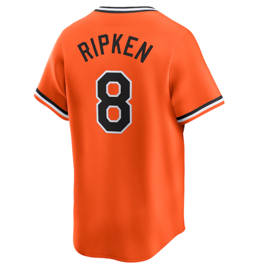 B.Orioles #8 Cal Ripken Jr. Player Orange Throwback Cooperstown Limited Baseball Jerseys