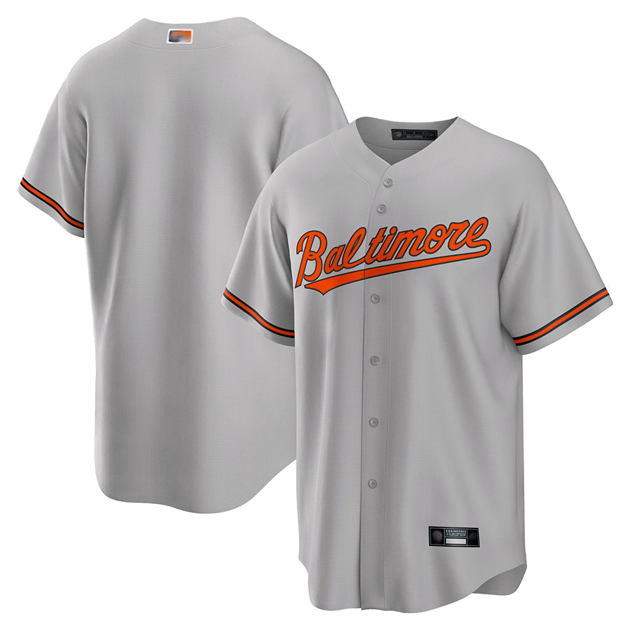 B.Orioles Blank Player Gray Replica Game Baseball Jerseys