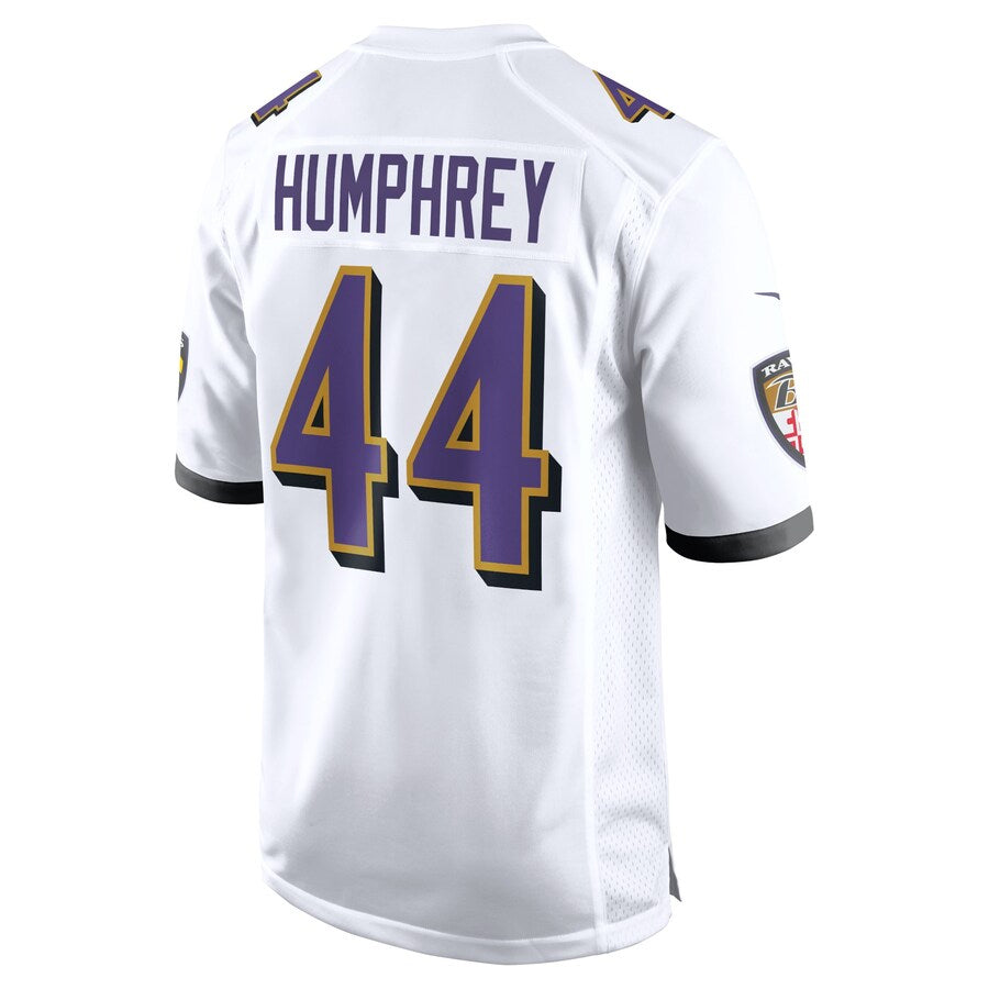 B.Ravens #44 Marlon Humphrey Player White Home Game Football Jerseys