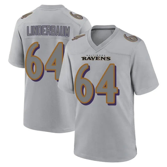 B.Ravens #64 Tyler Linderbaum Player Color Rush Vapor Untouchable Gray Football Jerseys
