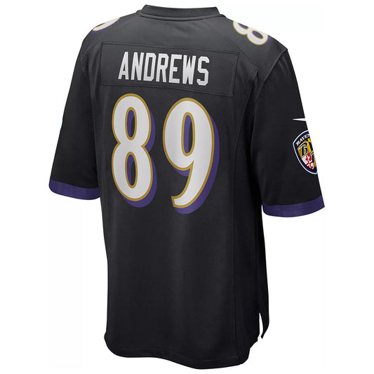 B.Ravens #89 Mark Andrews Player Black Game Football Jerseys