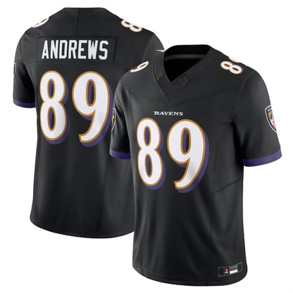 B.Ravens #89 Mark Andrews Player Black Vapor F.U.S.E. Limited Football Jerseys