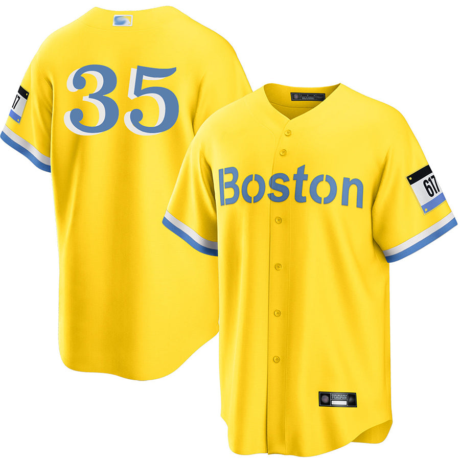 B.Red Sox #35 Garrett Crochet Player Gold City Connect Replica Baseball Jerseys