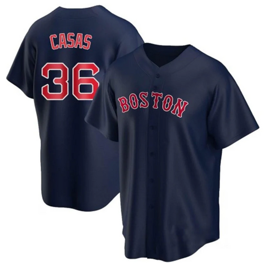 B.Red Sox #36 Triston Casas Player Navy Home Replica Baseball Jerseys