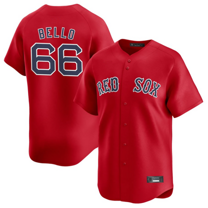 B.Red Sox #66 Brayan Bello Player Red Home Game Baseball Jerseys