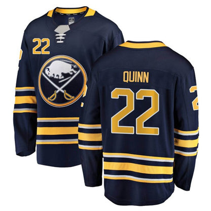 B.Sabres #22 Jack Quinn Player Fanatics Home Breakaway Navy Hockey Jerseys