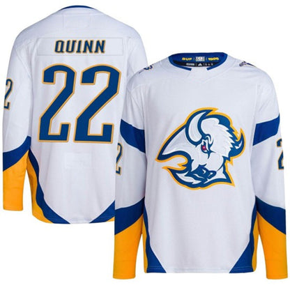 B.Sabres #22 Jack Quinn Player Fanatics Reverse Retro 2.0 White Hockey Jerseys