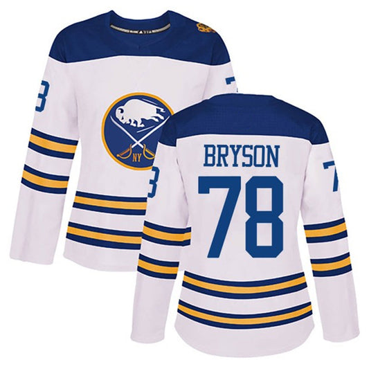 B.Sabres #78 Jacob Bryson Player Fanatics White Game Hockey Jerseys