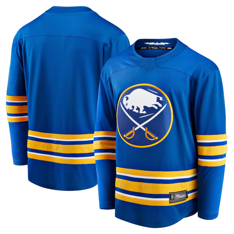 B.Sabres Blank Player Fanatics Home Premium Royal Hockey Jerseys