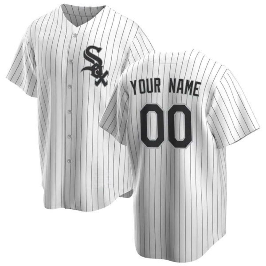 Custom C.White Sox White Home Replica Baseball Jerseys