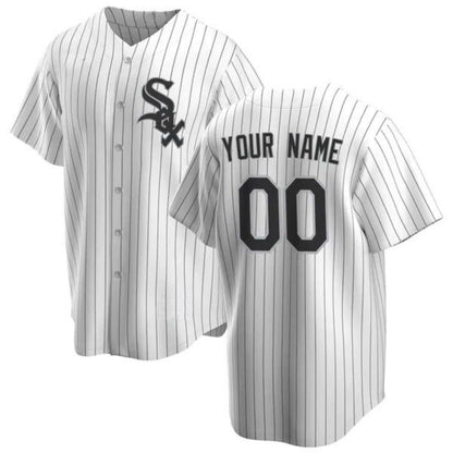 Custom C.White Sox White Home Replica Baseball Jerseys