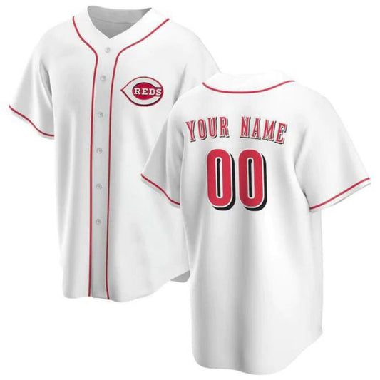 Custom C.Reds White Home Replica Baseball Jerseys