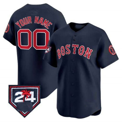 Custom B.Red Sox Spring Training Patch Vapor Premier Limited¨C Stitched Baseball Jerseys