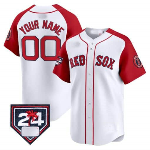 Custom B.Red Sox Spring Training Patch Vapor Premier Limited¨C Stitched Baseball Jerseys