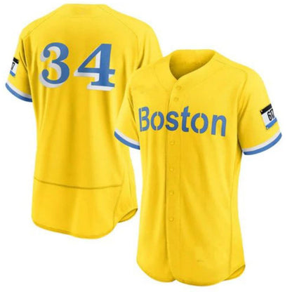 #34 David Ortiz B.Red Sox City Connect Gold Player Elite Baseball Jerseys