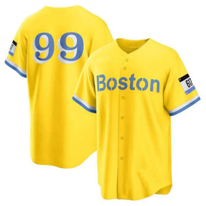 #99 Alex Verdugo Player B.Red Sox Gold City Connect Game Baseball Jerseys