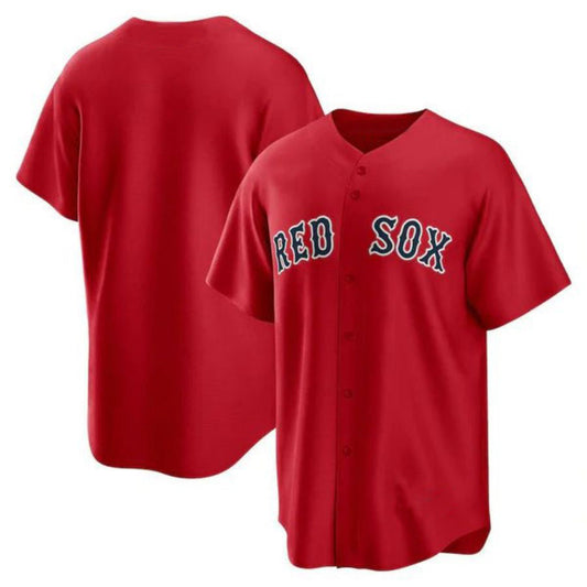 B.Red Sox Blank Player Red Alternate Replica Game Baseball Jerseys