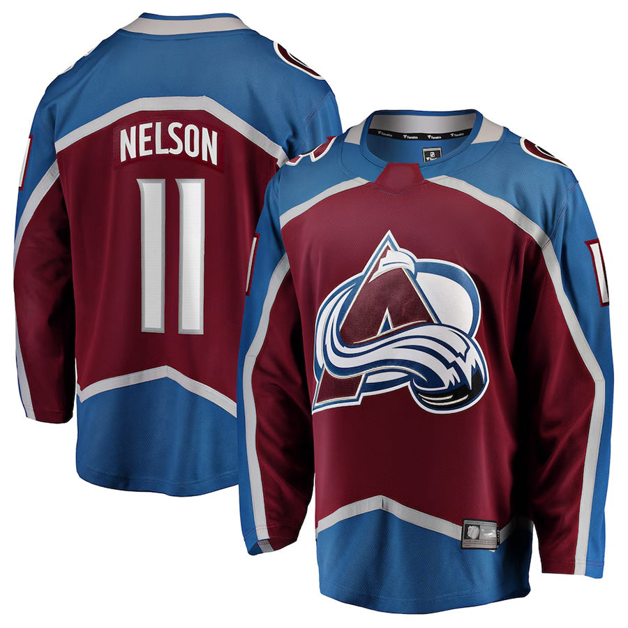 C.Avalanche #11 Brock Nelson Player Fanatics Home Breakaway Burgundy Hockey Jerseys