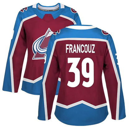 C.Avalanche #39 Pavel Francouz Player Fanatics Home Premium Burgundy Hockey Jerseys