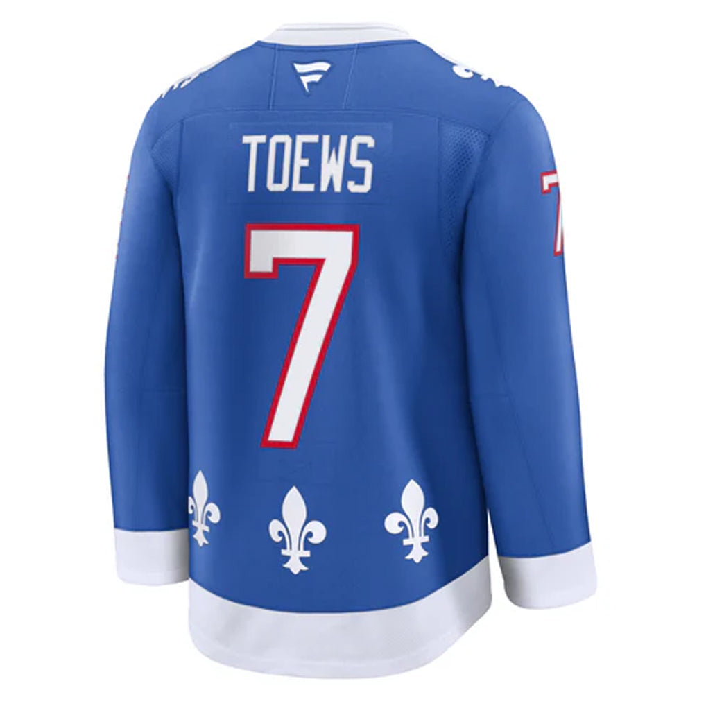 C.Avalanche #7 Devon Toews Player Fanatics Blue Heritage Premium Hockey Jerseys