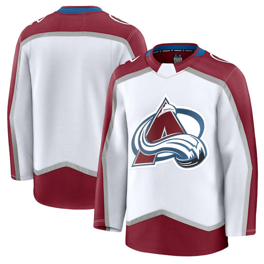 C.Avalanche Blank Player Fanatics Breakaway Premium White Home Hockey Jerseys