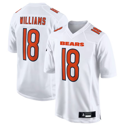C.Bears #18 Caleb Williams Player White Fashion Jersey Game Football Jerseys
