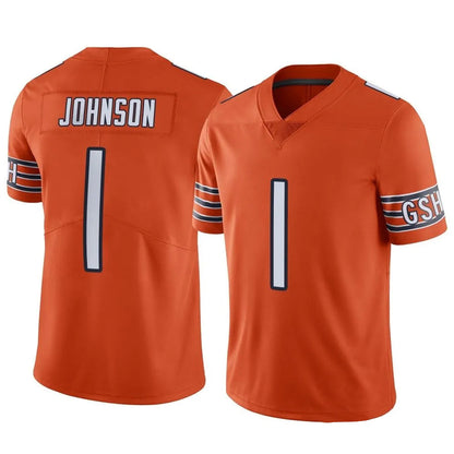 C.Bears #1 Jaylon Johnson Player Orange Vapor Limited Game Football Jerseys