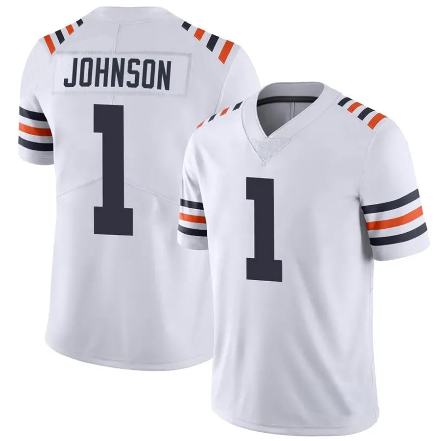 C.Bears #1 Jaylon Johnson Player White Alternate Classic Vapor Football Jerseys