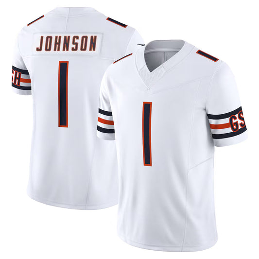 C.Bears #1 Jaylon Johnson Player White Vapor F.U.S.E. Limited Football Jerseys
