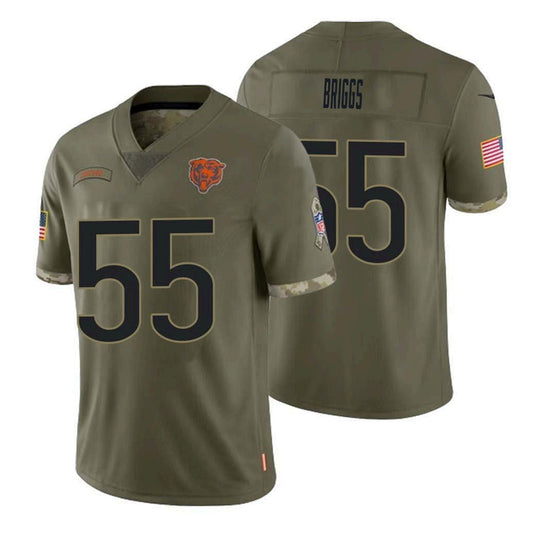 C.Bears #55 Lance Briggs Player Salute To Service Limited Olive Football Jerseys