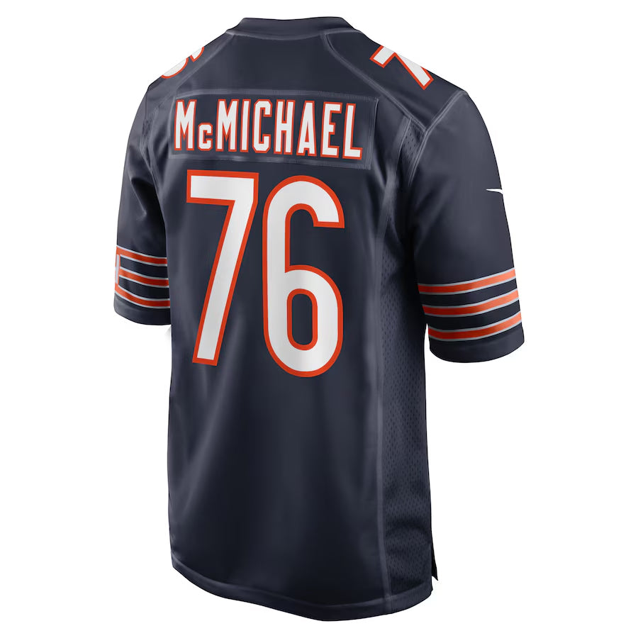 C.Bears #76 Steve McMichael Player Navy Home Game Football Jerseys