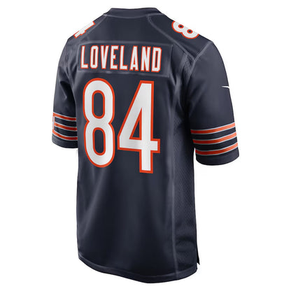 C.Bears #84 Colston Loveland Player Navy Home Game Football Jerseys
