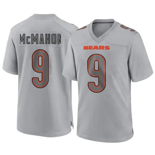 C.Bears #9 Jim McMahon Player Gray Fashion Football Jerseys