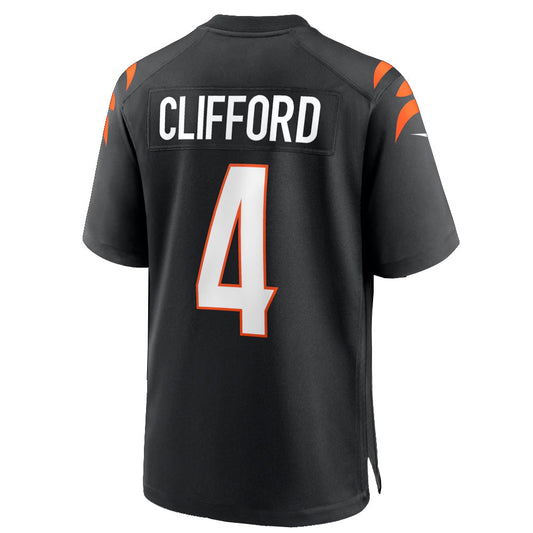C.Bengals #4 Sean Clifford Player Black Home Game Football Jerseys