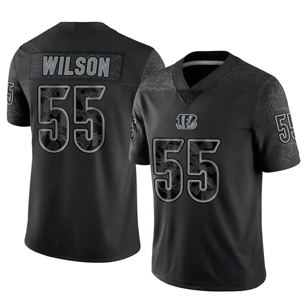 C.Bengals #55 Logan Wilson Player Black RFLCTV Limited Football Jerseys