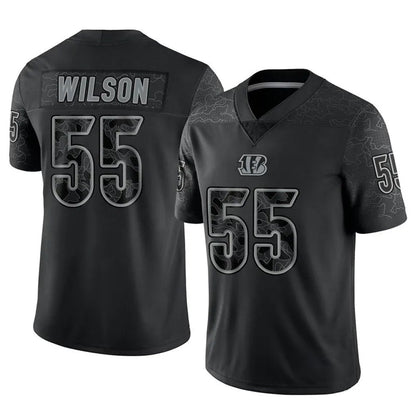 C.Bengals #55 Logan Wilson Player Black RFLCTV Limited Football Jerseys