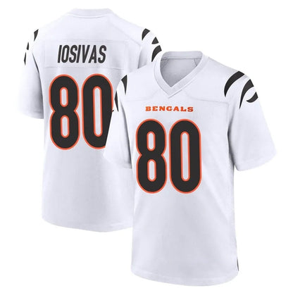 C.Bengals #80 Andrei Iosivas Player White Home Game Football Jerseys