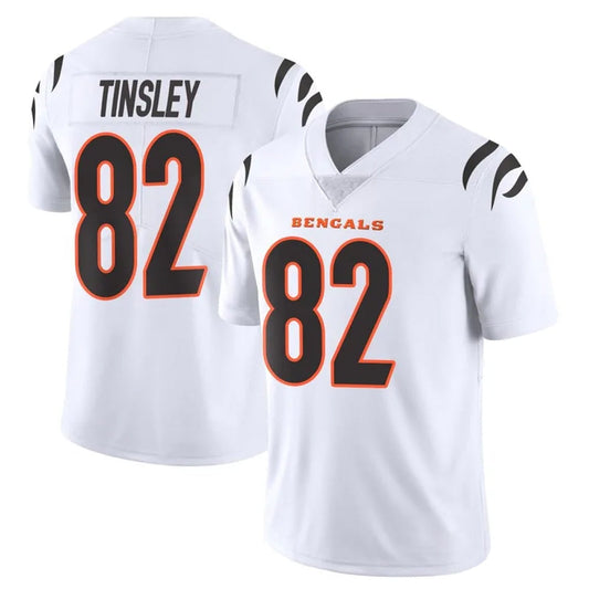 C.Bengals #82 Mitchell Tinsley Player Vapor Limited White Football Jerseys