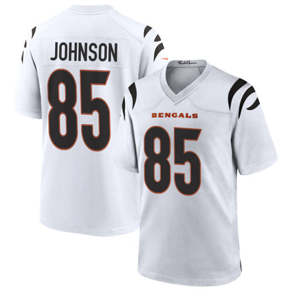 C.Bengals #85 Chad Johnson Player White Home Game Football Jerseys