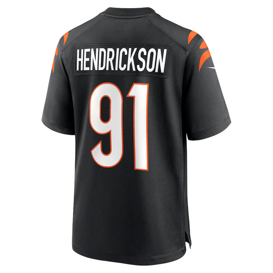 C.Bengals #91 Trey Hendrickson Player Black Home Game Football Jerseys