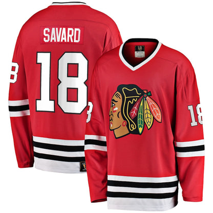C.Blackhawks #18 Denis Savard Player Fanatics Premier Breakaway Retired Red Hockey Jerseys