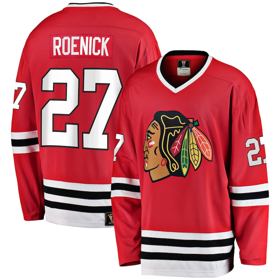 C.Blackhawks #27 Jeremy Roenick Player Fanatics Premier Breakaway Retired Red Hockey Jerseys
