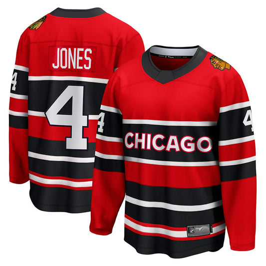C.Blackhawks #4 Seth Jones Player Fanatics Special Edition 2.0 Breakaway Black Hockey Jerseys