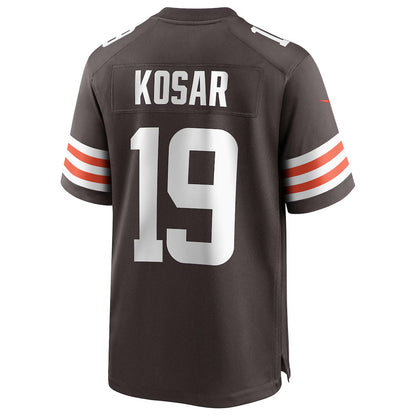 C.Browns #19 Bernie Kosar Player Brown Home Game Football Jerseys